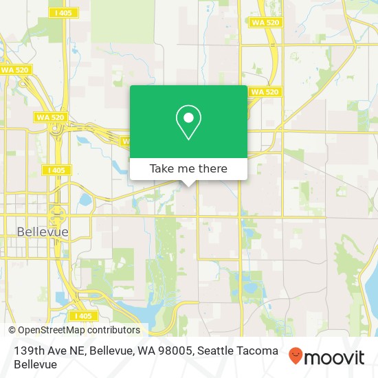 139th Ave NE, Bellevue, WA 98005 map