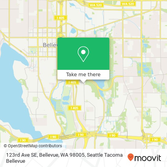 Mapa de 123rd Ave SE, Bellevue, WA 98005