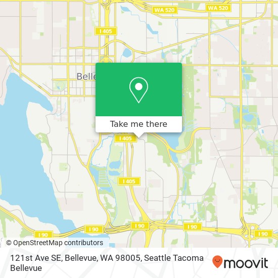 121st Ave SE, Bellevue, WA 98005 map