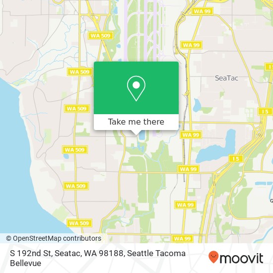 Mapa de S 192nd St, Seatac, WA 98188