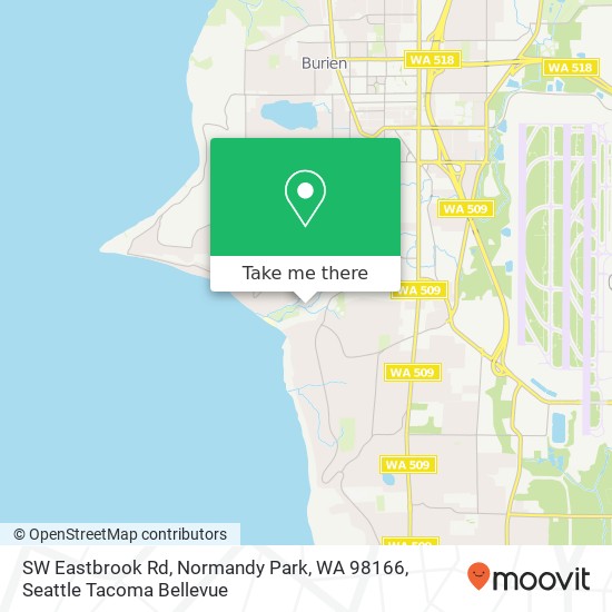 Mapa de SW Eastbrook Rd, Normandy Park, WA 98166