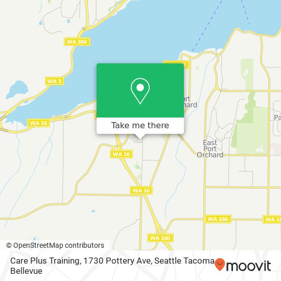 Mapa de Care Plus Training, 1730 Pottery Ave