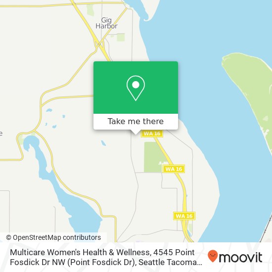 Mapa de Multicare Women's Health & Wellness, 4545 Point Fosdick Dr NW