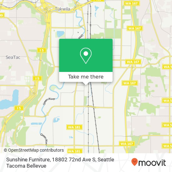 Mapa de Sunshine Furniture, 18802 72nd Ave S