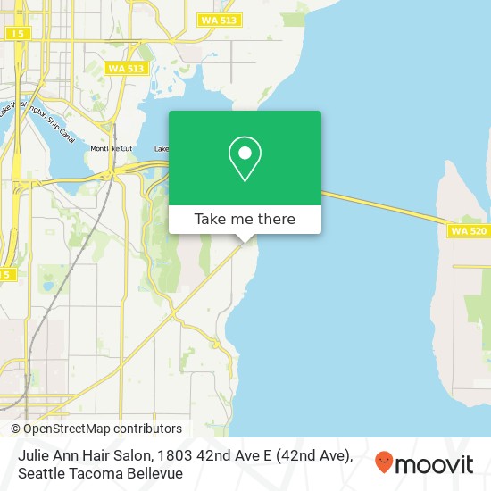 Mapa de Julie Ann Hair Salon, 1803 42nd Ave E