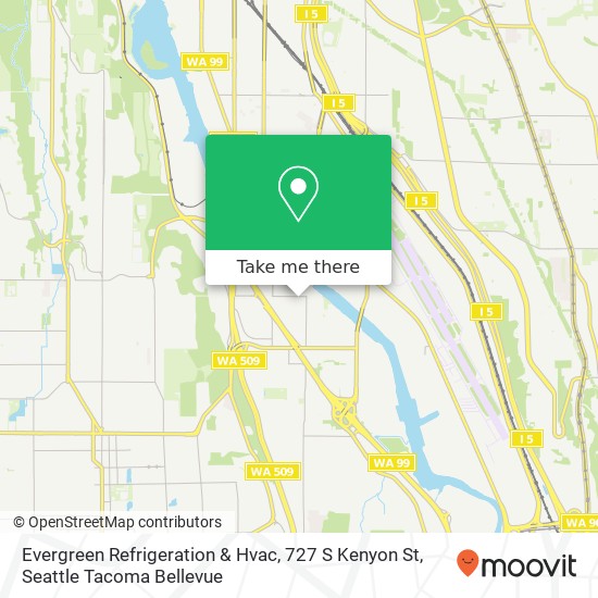 Mapa de Evergreen Refrigeration & Hvac, 727 S Kenyon St