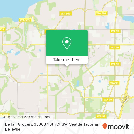 Mapa de Belfair Grocery, 33308 10th Ct SW