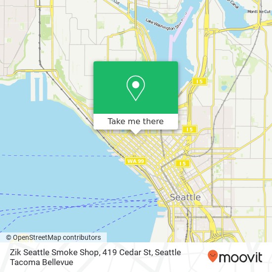 Zik Seattle Smoke Shop, 419 Cedar St map