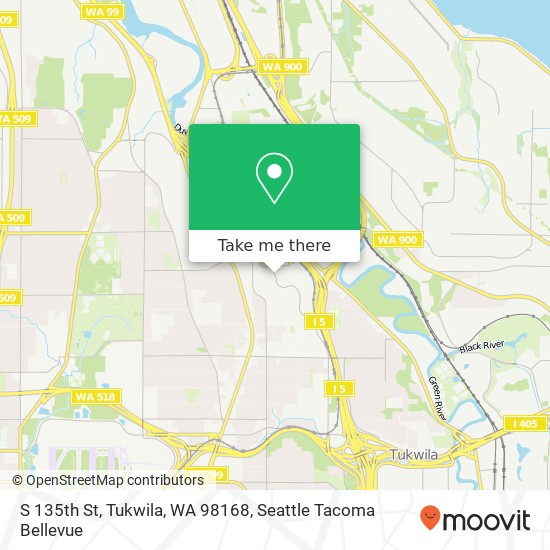 S 135th St, Tukwila, WA 98168 map