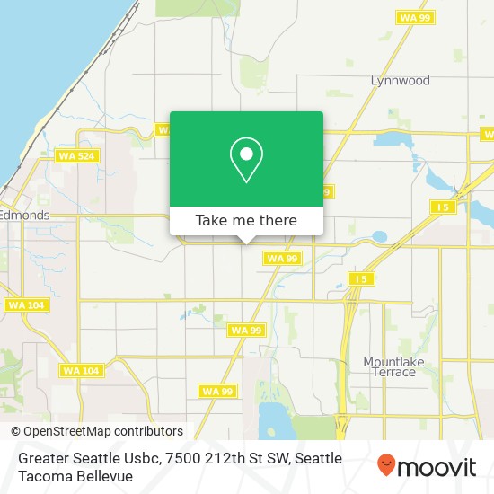 Mapa de Greater Seattle Usbc, 7500 212th St SW