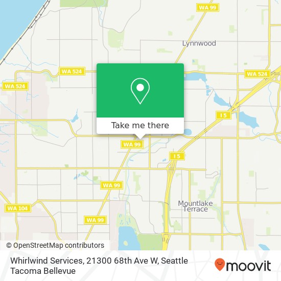 Mapa de Whirlwind Services, 21300 68th Ave W