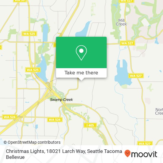 Mapa de Christmas Lights, 18021 Larch Way