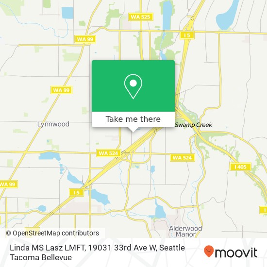 Mapa de Linda MS Lasz LMFT, 19031 33rd Ave W