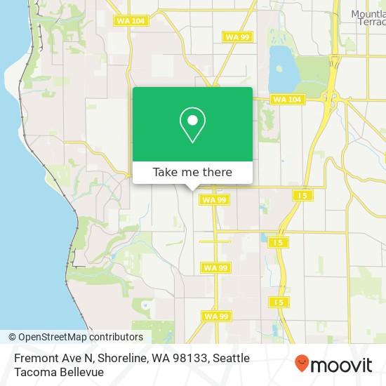 Mapa de Fremont Ave N, Shoreline, WA 98133