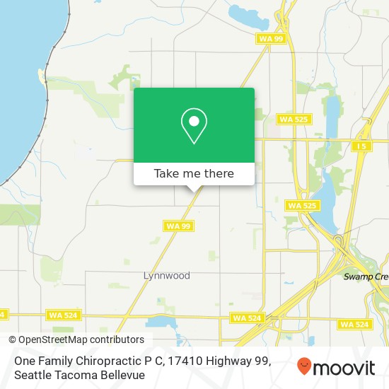 Mapa de One Family Chiropractic P C, 17410 Highway 99