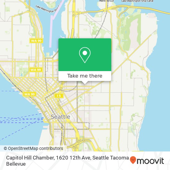 Mapa de Capitol Hill Chamber, 1620 12th Ave