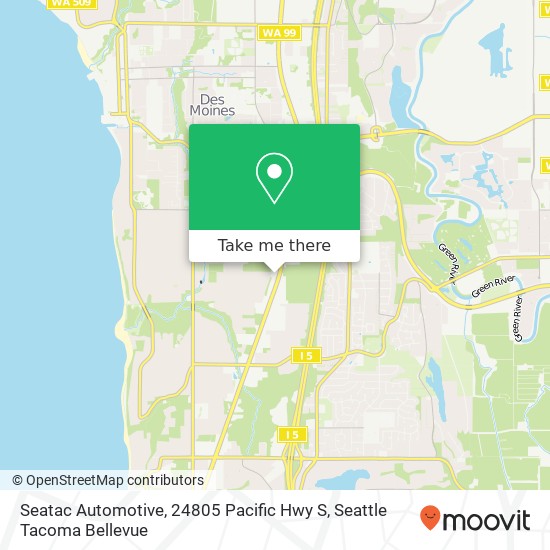 Mapa de Seatac Automotive, 24805 Pacific Hwy S