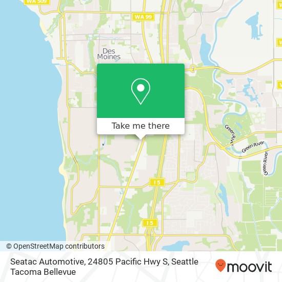 Seatac Automotive, 24805 Pacific Hwy S map