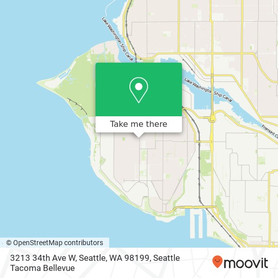 Mapa de 3213 34th Ave W, Seattle, WA 98199