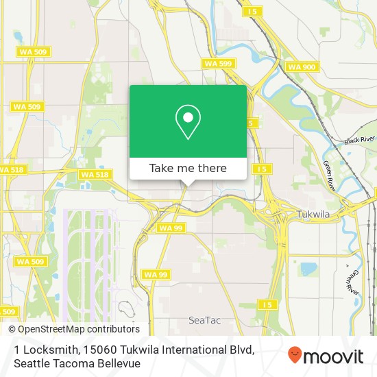 Mapa de 1 Locksmith, 15060 Tukwila International Blvd