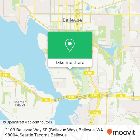 2103 Bellevue Way SE (Bellevue Way), Bellevue, WA 98004 map