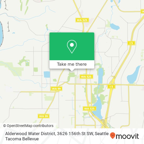 Alderwood Water District, 3626 156th St SW map