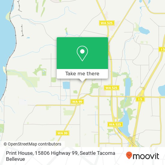 Mapa de Print House, 15806 Highway 99