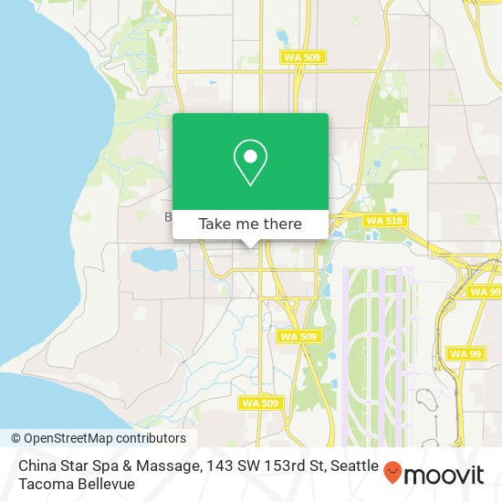 Mapa de China Star Spa & Massage, 143 SW 153rd St