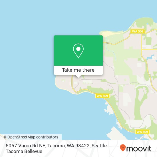 Mapa de 5057 Varco Rd NE, Tacoma, WA 98422