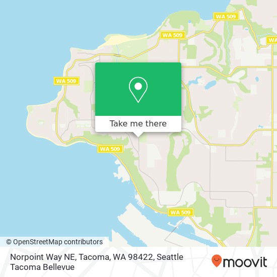 Mapa de Norpoint Way NE, Tacoma, WA 98422