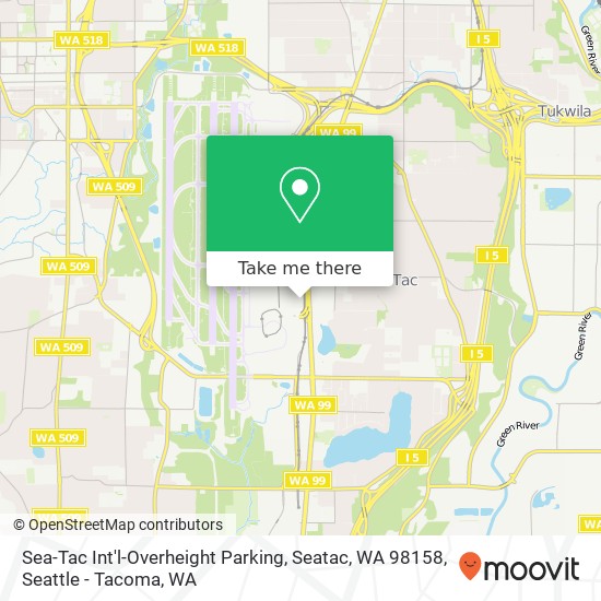 Mapa de Sea-Tac Int'l-Overheight Parking, Seatac, WA 98158