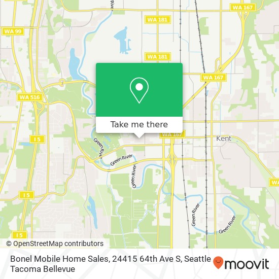 Bonel Mobile Home Sales, 24415 64th Ave S map