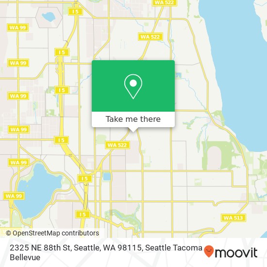 Mapa de 2325 NE 88th St, Seattle, WA 98115