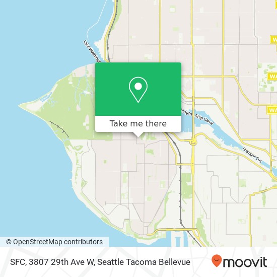 Mapa de SFC, 3807 29th Ave W