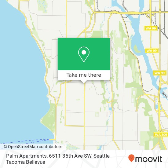 Mapa de Palm Apartments, 6511 35th Ave SW
