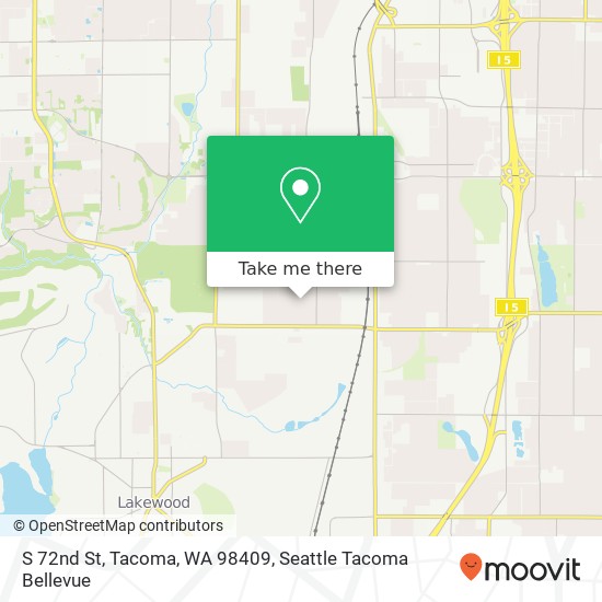S 72nd St, Tacoma, WA 98409 map