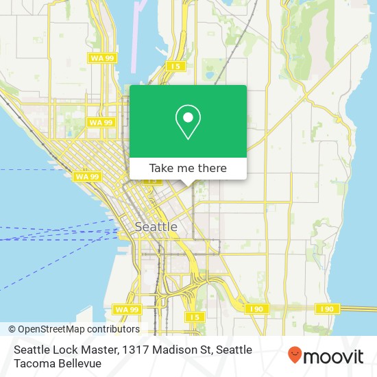 Mapa de Seattle Lock Master, 1317 Madison St