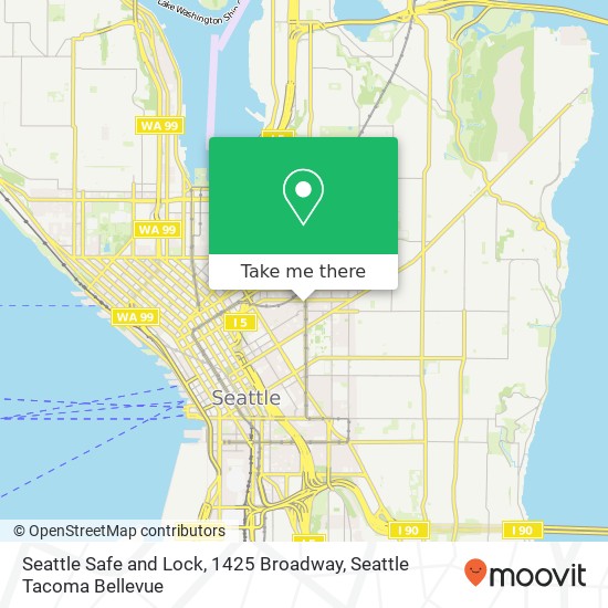 Mapa de Seattle Safe and Lock, 1425 Broadway