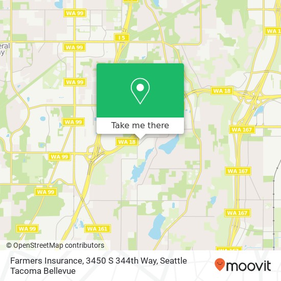 Mapa de Farmers Insurance, 3450 S 344th Way