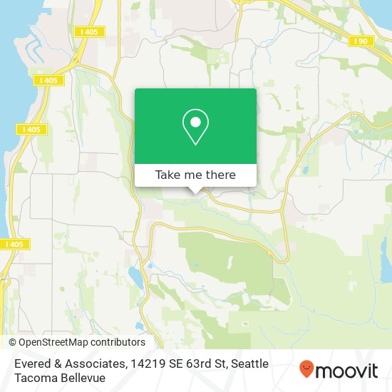 Mapa de Evered & Associates, 14219 SE 63rd St