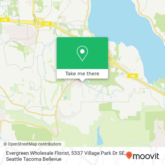 Mapa de Evergreen Wholesale Florist, 5337 Village Park Dr SE