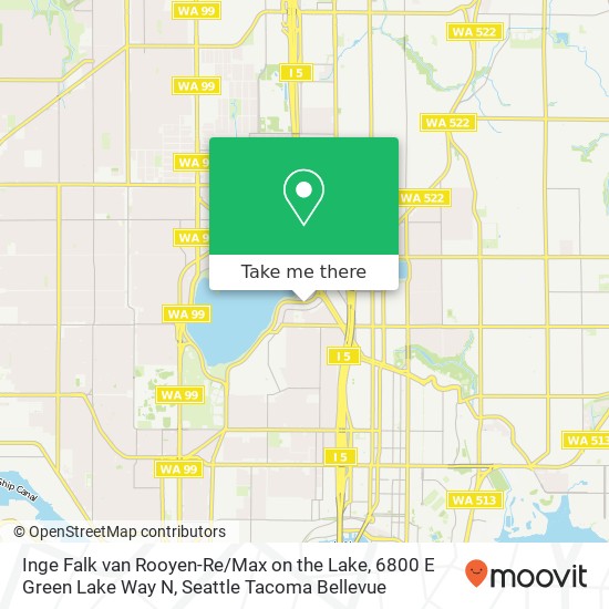 Mapa de Inge Falk van Rooyen-Re / Max on the Lake, 6800 E Green Lake Way N