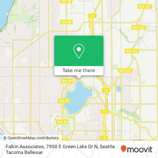 Mapa de Falkin Associates, 7900 E Green Lake Dr N