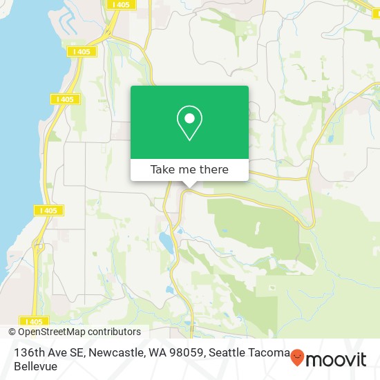 136th Ave SE, Newcastle, WA 98059 map