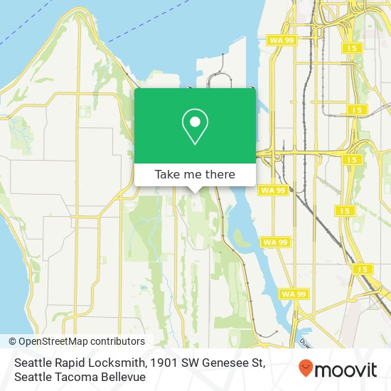 Mapa de Seattle Rapid Locksmith, 1901 SW Genesee St