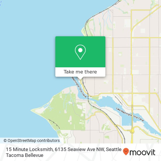 Mapa de 15 Minute Locksmith, 6135 Seaview Ave NW