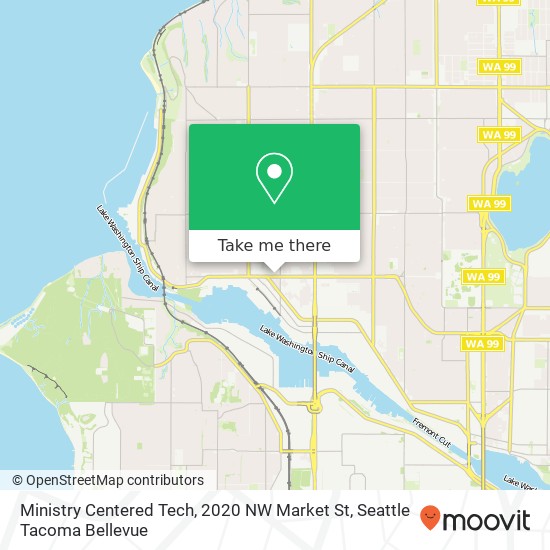 Mapa de Ministry Centered Tech, 2020 NW Market St