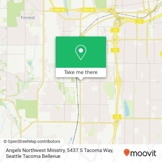 Mapa de Angels Northwest Ministry, 5437 S Tacoma Way