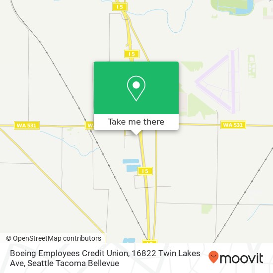 Mapa de Boeing Employees Credit Union, 16822 Twin Lakes Ave