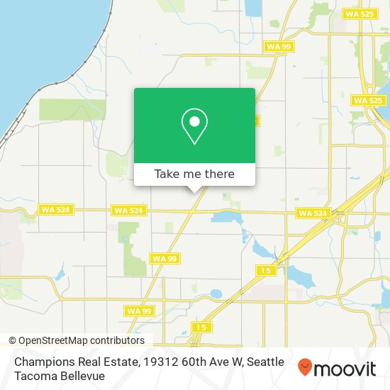 Mapa de Champions Real Estate, 19312 60th Ave W